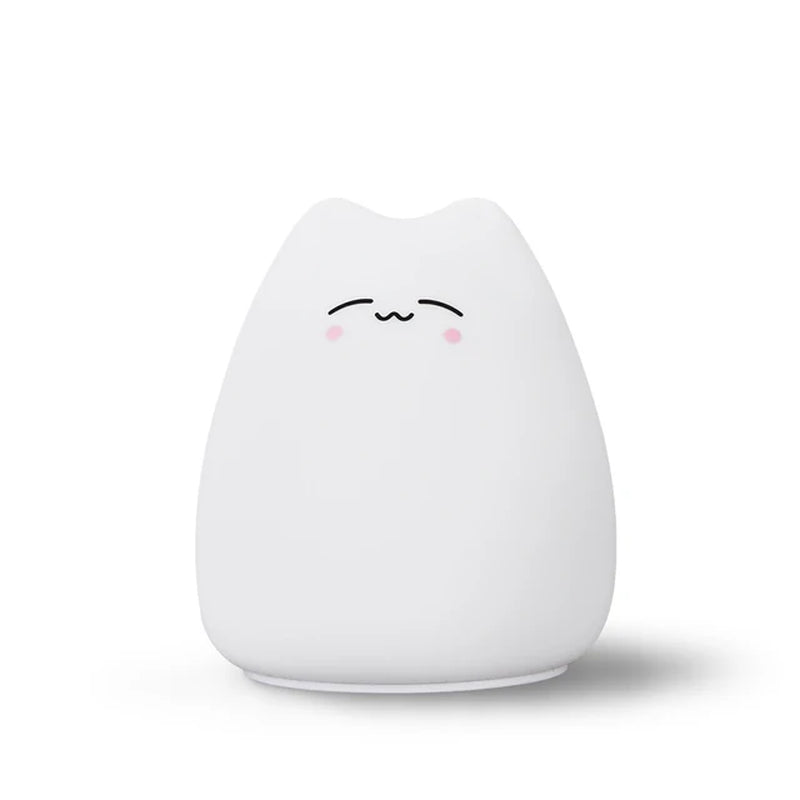 Cute Night Light for Kids Room Cartoon Silicone Led Night Light Dog Cat Deer Bear Duck Rechargeable USB Lamp Children Gift