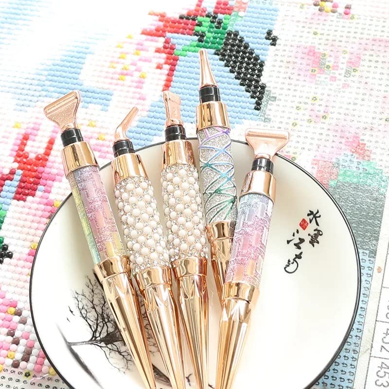 13 Pieces Rose Gold Metal Diamond Painting Tool Pen Heads Cross Stitch Replacement Craft