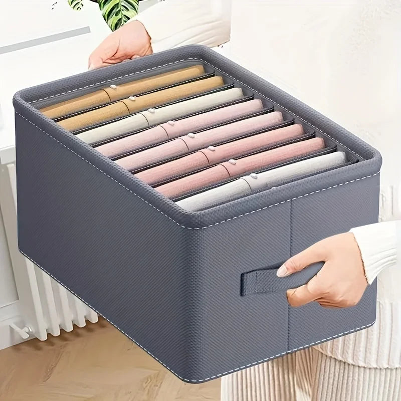 1Pc 6/7/9 Grids Clothes Storage Box Shirt Storage Box Compartment Storage Box Closet Organizer Home Storage Organization