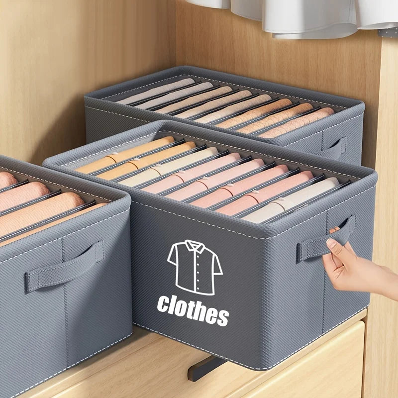 1Pc 6/7/9 Grids Clothes Storage Box Shirt Storage Box Compartment Storage Box Closet Organizer Home Storage Organization