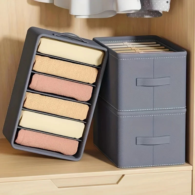1Pc 6/7/9 Grids Clothes Storage Box Shirt Storage Box Compartment Storage Box Closet Organizer Home Storage Organization