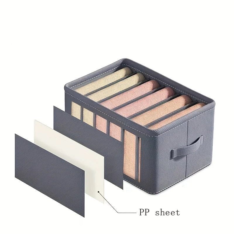 1Pc 6/7/9 Grids Clothes Storage Box Shirt Storage Box Compartment Storage Box Closet Organizer Home Storage Organization