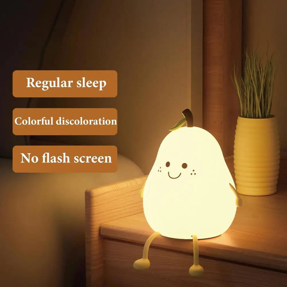 Cute Night Light for Kids Room Cartoon Silicone Led Night Light Dog Cat Deer Bear Duck Rechargeable USB Lamp Children Gift
