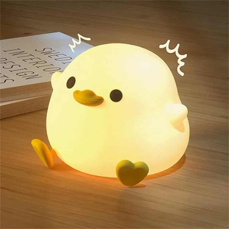 Cute Night Light for Kids Room Cartoon Silicone Led Night Light Dog Cat Deer Bear Duck Rechargeable USB Lamp Children Gift