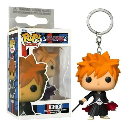 Ichigo Kurosaki Bleach Pop Keychain - Collectible Anime Accessory for Fans!