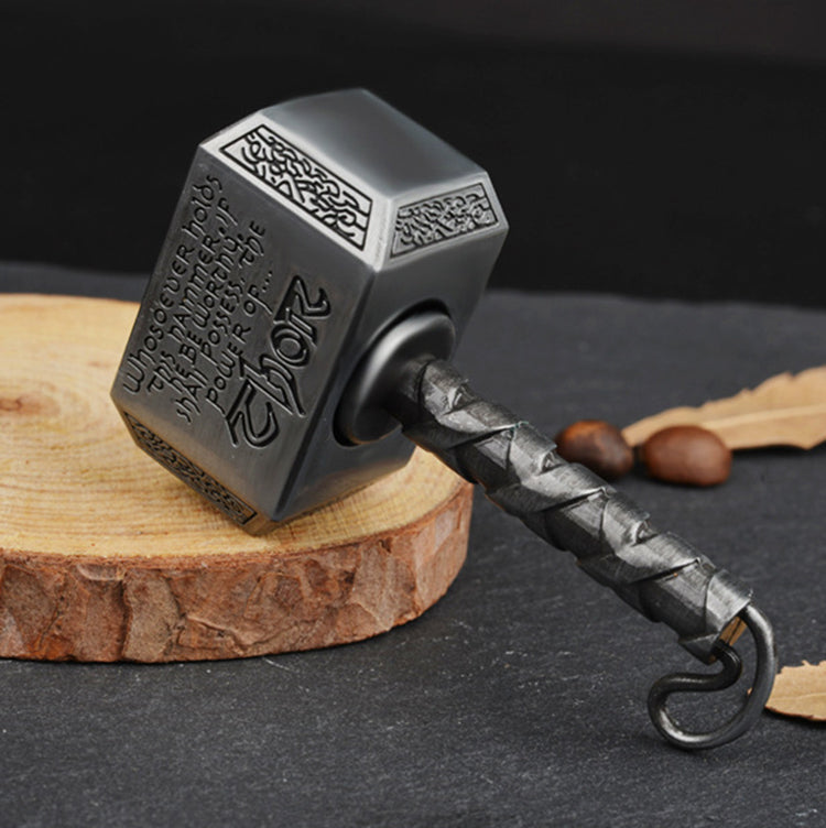 Bronze And Silver Metal Thor Hammer Fidget Hand Finger Spinners Toys (Set OF 2)