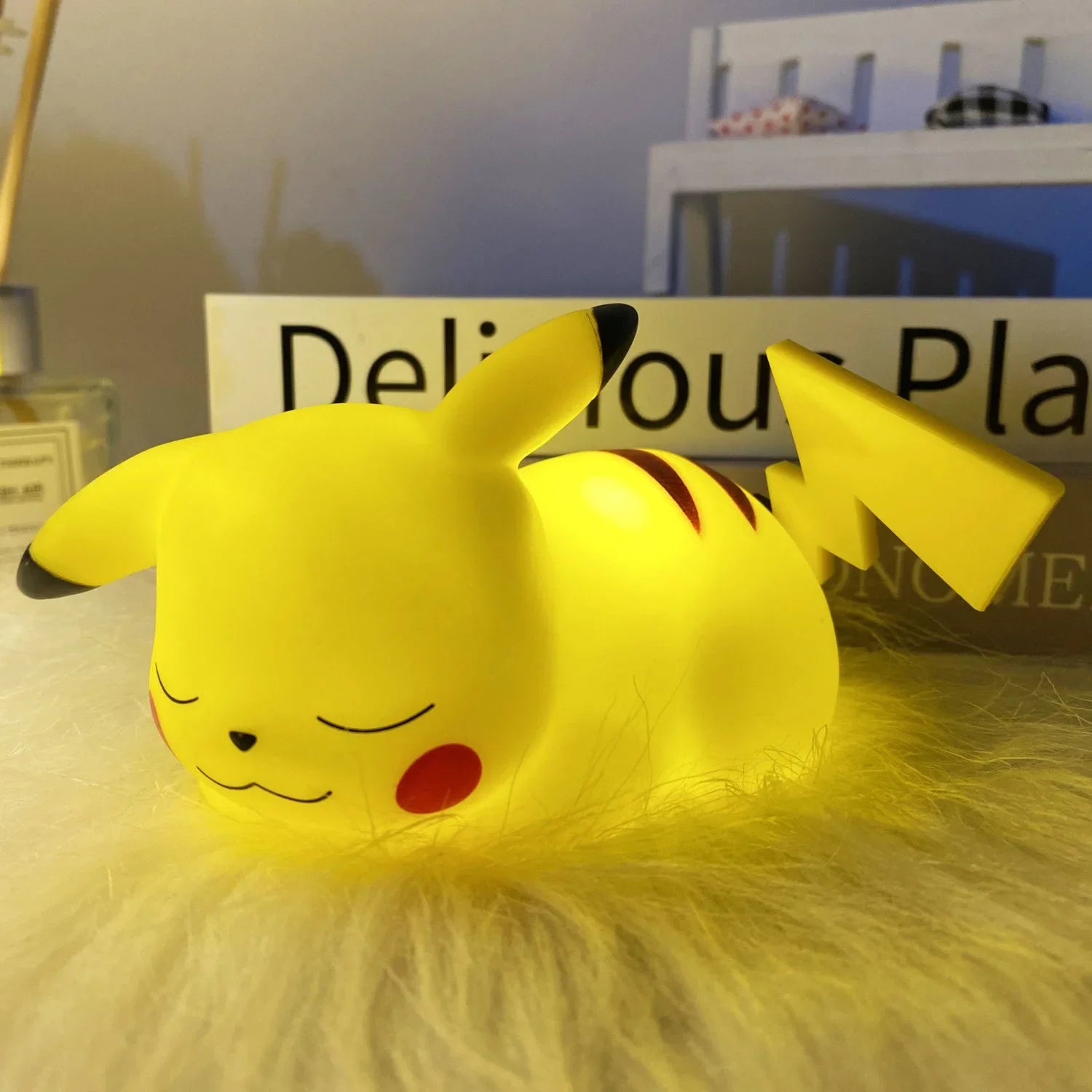 Pokemon Pikachu Night Light Cute Anime Soft Light Bedroom Bedside LED Light Room Decoration Children'S Toy Gift