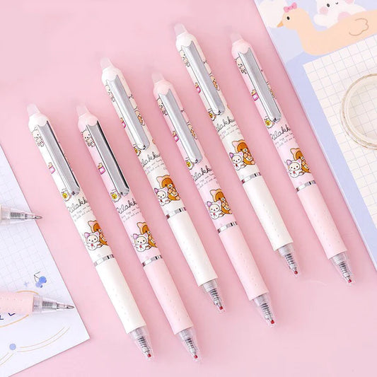 Rilakkuma Gel Pen Set - 6 Piece Black Ink Collection for Writing Bliss