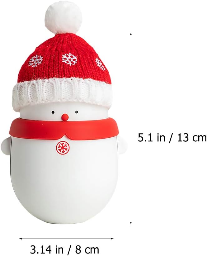 Red Snowman Hand Warmer Rechargeable USB Power Bank Portable Charging Treasure